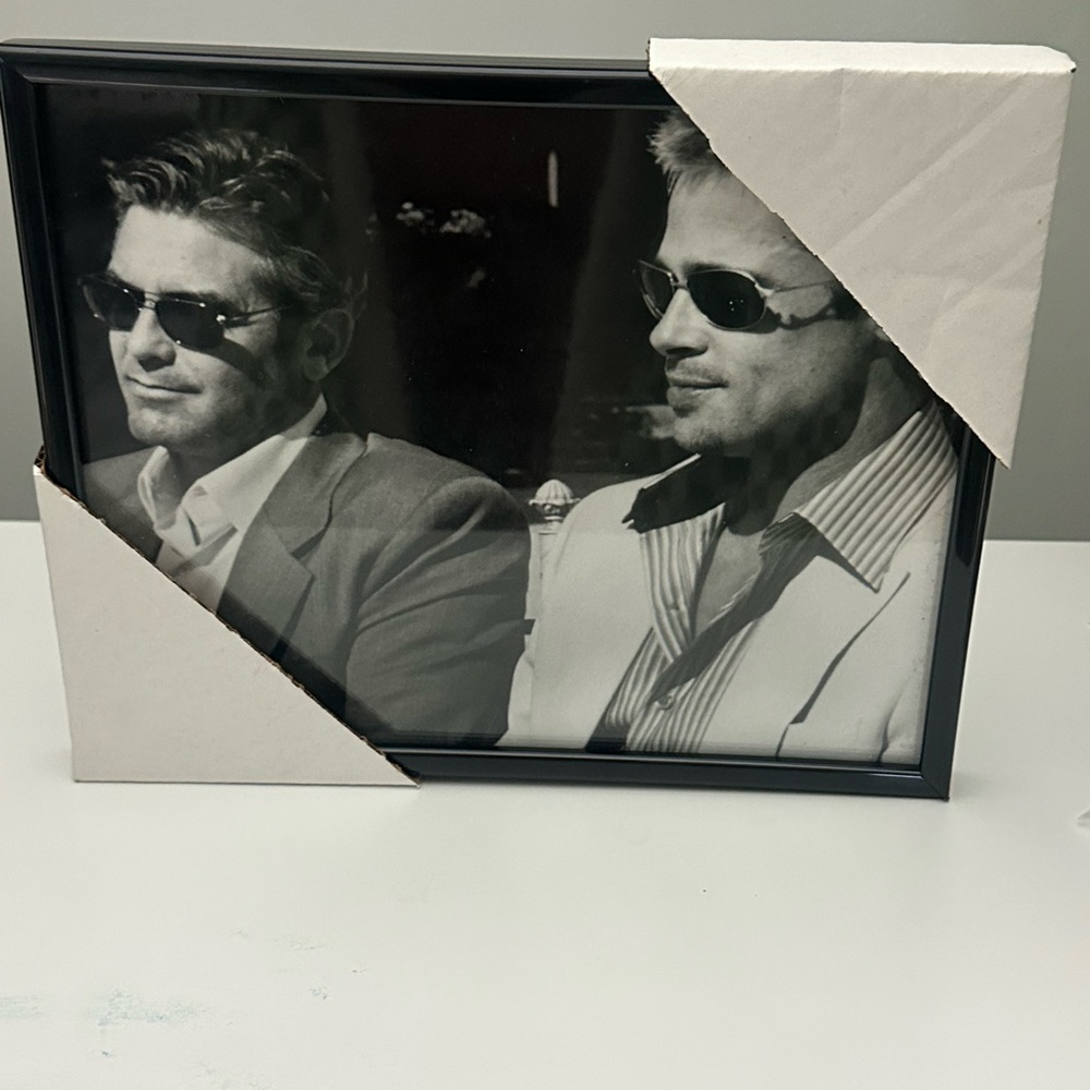 Black and White Framed Photo with Sunglasses